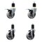 Service Caster 4'' Semi Steel Swivel 1-7/8'' Expanding Stem Caster Set 2 Total Lock Brakes, 4PK SCC-EXTTL20S415-SSR-2-S-2-178 - alternate 1